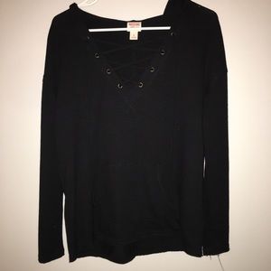 Mossimo lace up hoodie